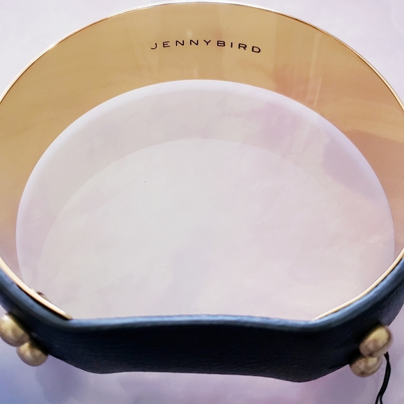 Jenny Bird Womans 14k Gold & Leather Choker NEW!!! - Picture 5 of 7